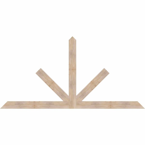 Ekena Millwork Saratoga Smooth Timber Gable Bracket, Douglas Fir, 108"W x 54"H x 1 1/2"D x 5 1/2"F, 12/12 Pitch GBW108X54X0206SAR00SDF - main